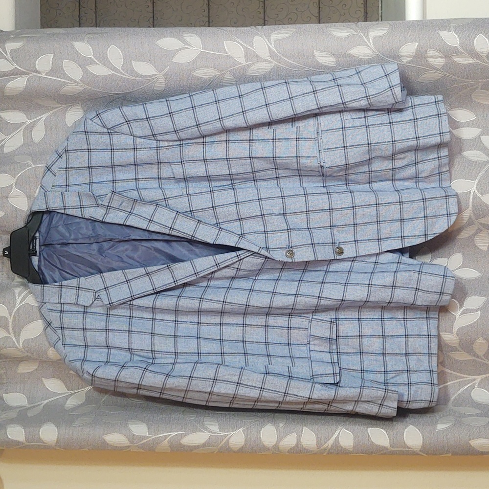 Stafford Big and Tall Plaid Blazer Suit Jacket size 58 Regular